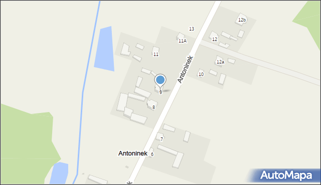 Antoninek, Antoninek, 9, mapa Antoninek