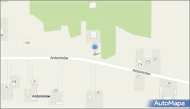 Antoninów, Antoninów, 28A, mapa Antoninów