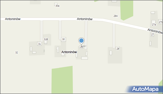 Antoninów, Antoninów, 29, mapa Antoninów