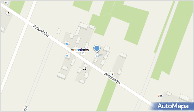 Antoninów, Antoninów, 13, mapa Antoninów