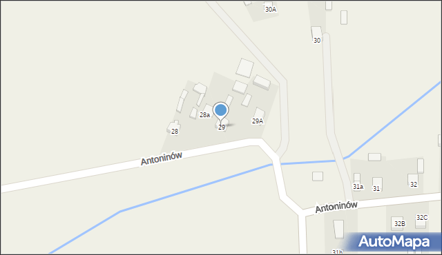 Antoninów, Antoninów, 29, mapa Antoninów