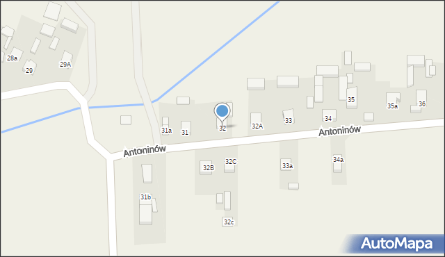 Antoninów, Antoninów, 32, mapa Antoninów