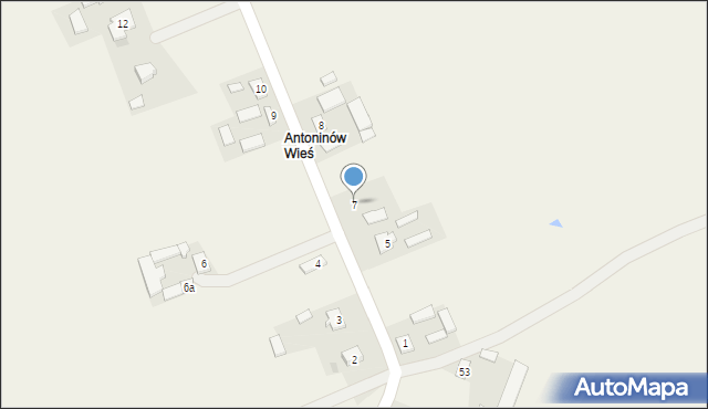 Antoniów, Antoniów, 7, mapa Antoniów