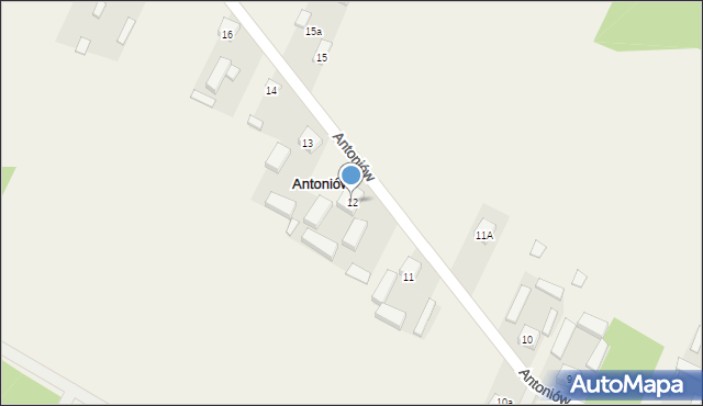 Antoniów, Antoniów, 12, mapa Antoniów