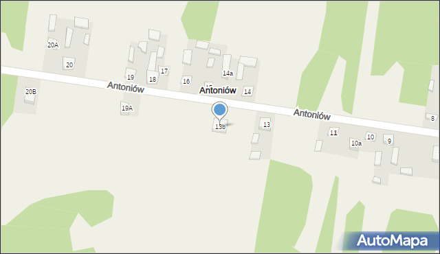 Antoniów, Antoniów, 13b, mapa Antoniów