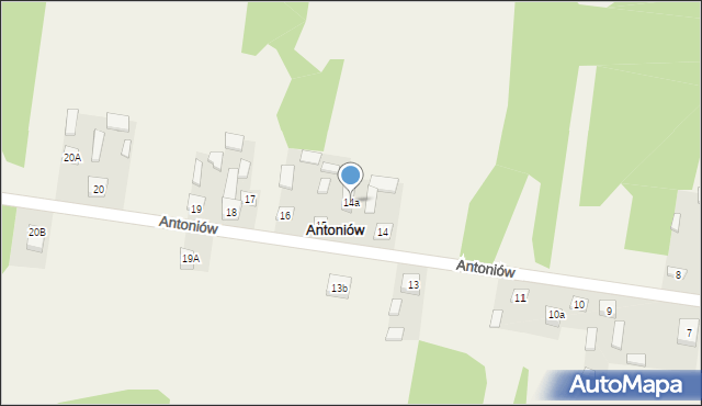 Antoniów, Antoniów, 14a, mapa Antoniów