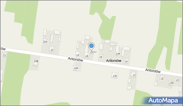 Antoniów, Antoniów, 17, mapa Antoniów