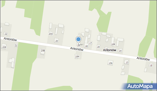 Antoniów, Antoniów, 19, mapa Antoniów