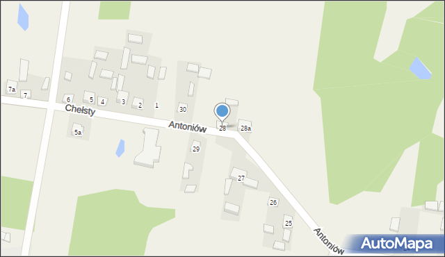 Antoniów, Antoniów, 28, mapa Antoniów