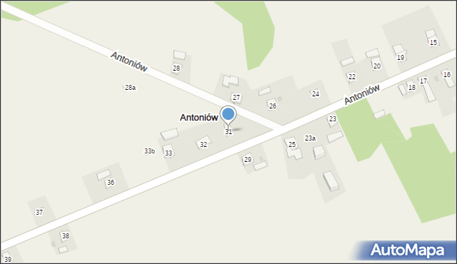 Antoniów, Antoniów, 31, mapa Antoniów