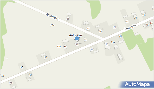 Antoniów, Antoniów, 32, mapa Antoniów