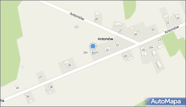 Antoniów, Antoniów, 33, mapa Antoniów