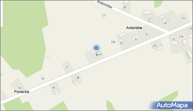 Antoniów, Antoniów, 36, mapa Antoniów