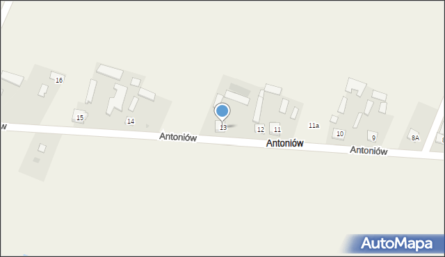 Antoniów, Antoniów, 13, mapa Antoniów