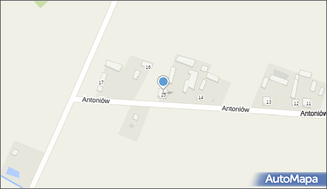 Antoniów, Antoniów, 15, mapa Antoniów