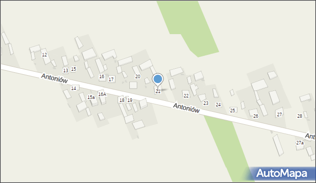 Antoniów, Antoniów, 21, mapa Antoniów