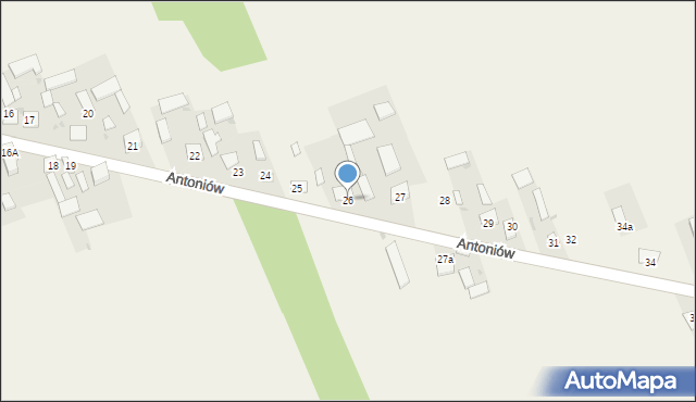 Antoniów, Antoniów, 26, mapa Antoniów