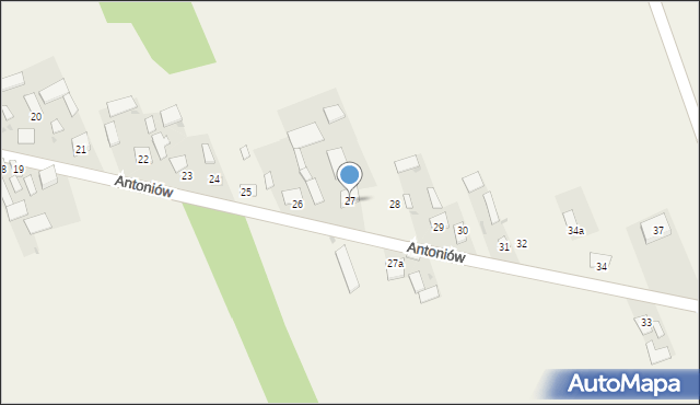 Antoniów, Antoniów, 27, mapa Antoniów