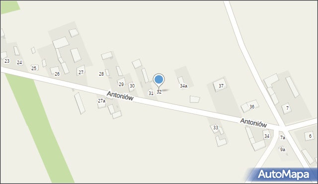 Antoniów, Antoniów, 32, mapa Antoniów