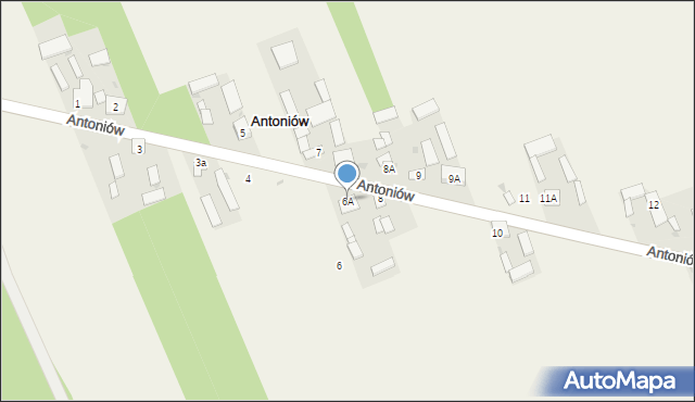 Antoniów, Antoniów, 6A, mapa Antoniów