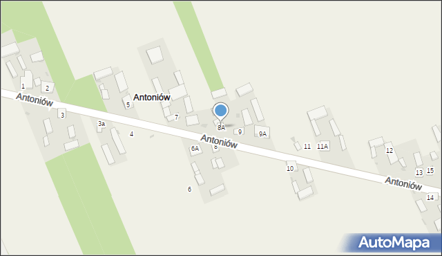 Antoniów, Antoniów, 8A, mapa Antoniów