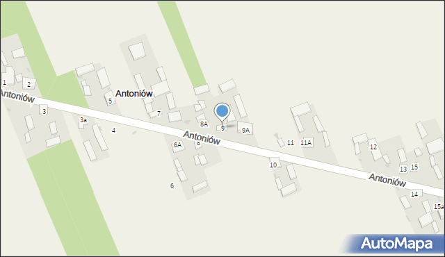 Antoniów, Antoniów, 9, mapa Antoniów