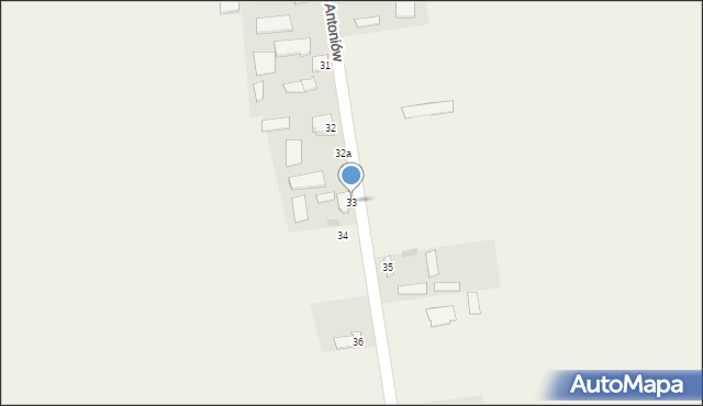 Antoniów, Antoniów, 33, mapa Antoniów
