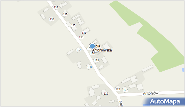 Antoniów, Antoniów, 130, mapa Antoniów