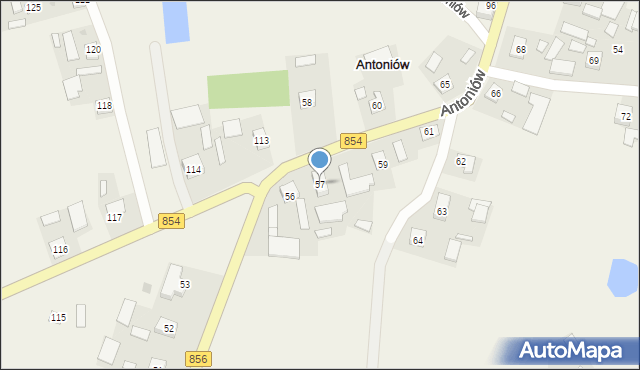 Antoniów, Antoniów, 57, mapa Antoniów