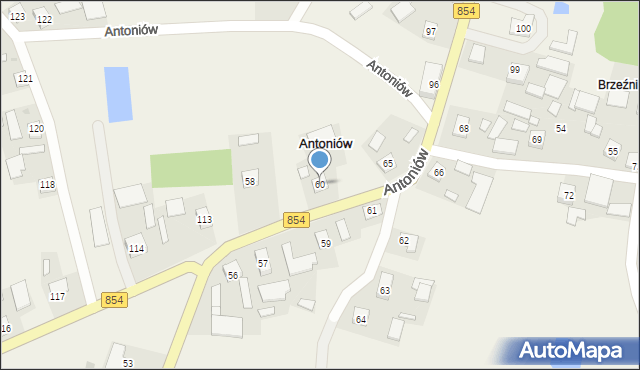 Antoniów, Antoniów, 60, mapa Antoniów