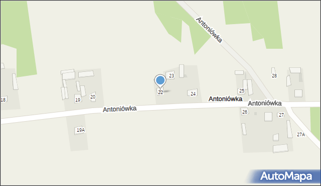 Antoniówka, Antoniówka, 22, mapa Antoniówka