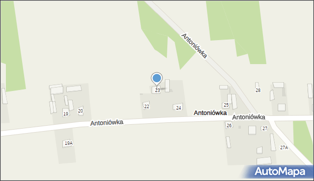 Antoniówka, Antoniówka, 23, mapa Antoniówka