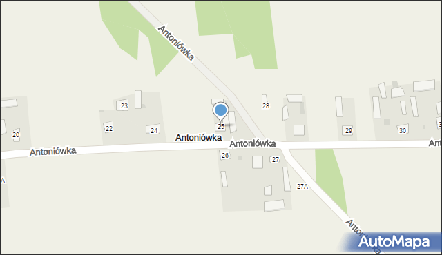 Antoniówka, Antoniówka, 25, mapa Antoniówka