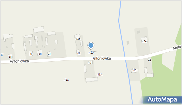 Antoniówka, Antoniówka, 42b, mapa Antoniówka