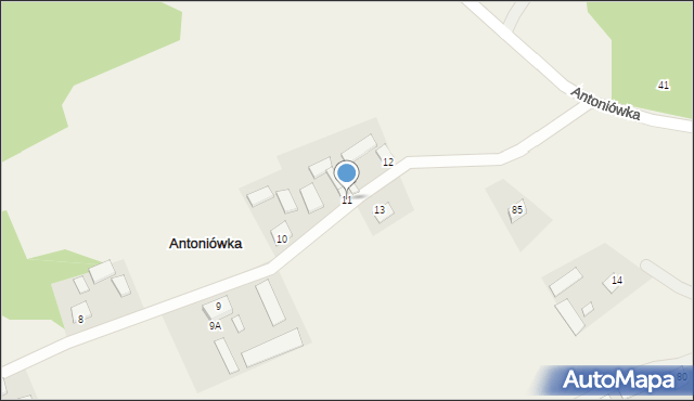 Antoniówka, Antoniówka, 11, mapa Antoniówka