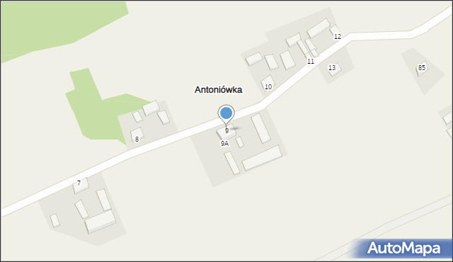 Antoniówka, Antoniówka, 9, mapa Antoniówka