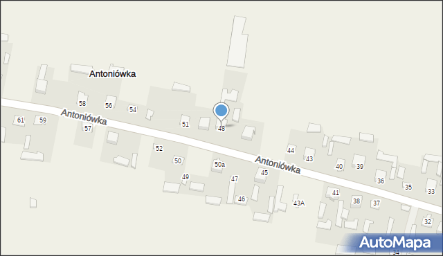 Antoniówka, Antoniówka, 48, mapa Antoniówka