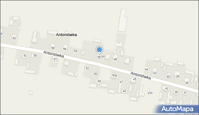 Antoniówka, Antoniówka, 51, mapa Antoniówka