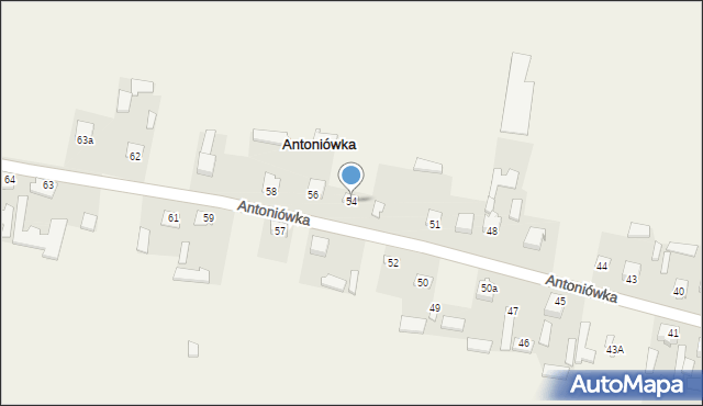 Antoniówka, Antoniówka, 54, mapa Antoniówka