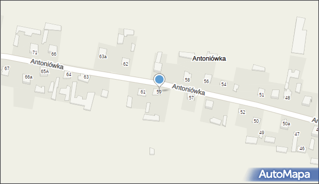 Antoniówka, Antoniówka, 59, mapa Antoniówka
