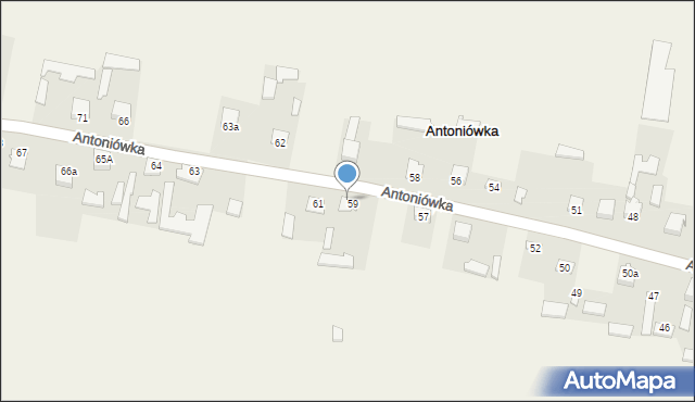 Antoniówka, Antoniówka, 60, mapa Antoniówka