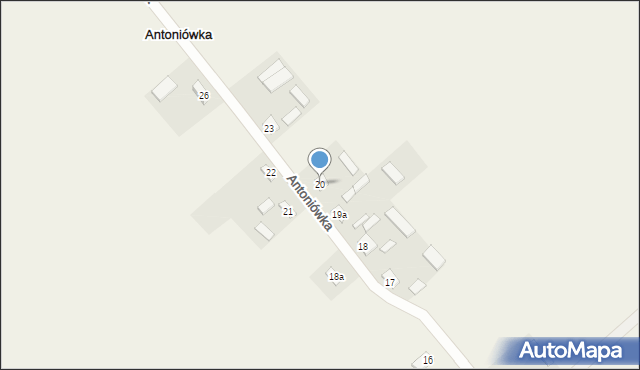 Antoniówka, Antoniówka, 20, mapa Antoniówka