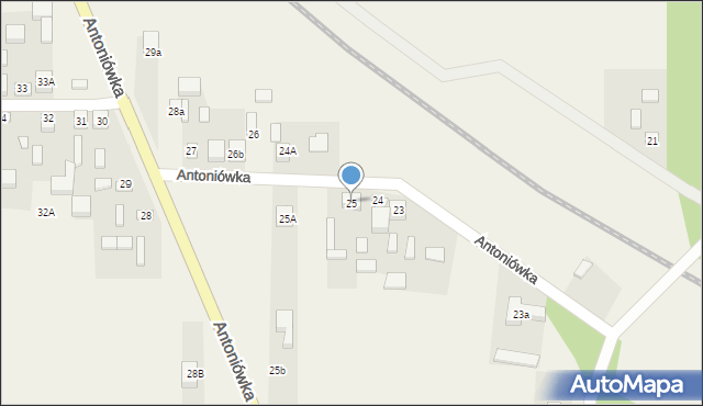 Antoniówka, Antoniówka, 25, mapa Antoniówka