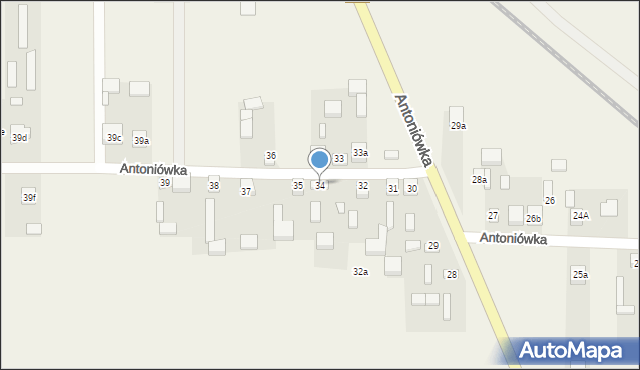 Antoniówka, Antoniówka, 34, mapa Antoniówka