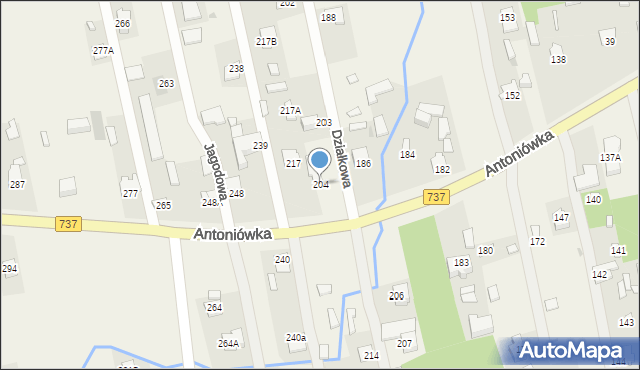 Antoniówka, Antoniówka, 204, mapa Antoniówka