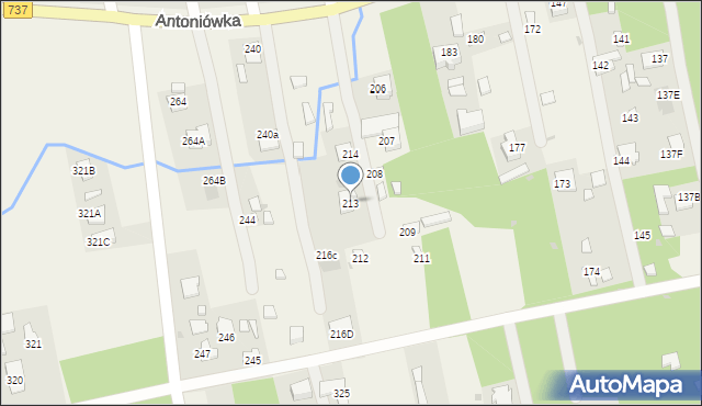 Antoniówka, Antoniówka, 213, mapa Antoniówka