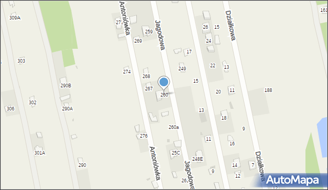 Antoniówka, Antoniówka, 260, mapa Antoniówka