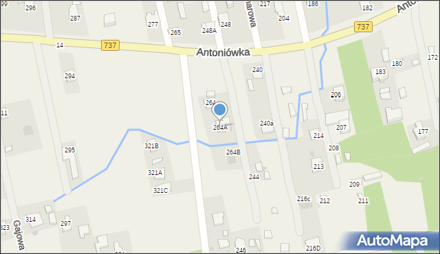 Antoniówka, Antoniówka, 264A, mapa Antoniówka