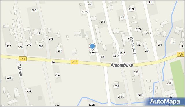 Antoniówka, Antoniówka, 277, mapa Antoniówka