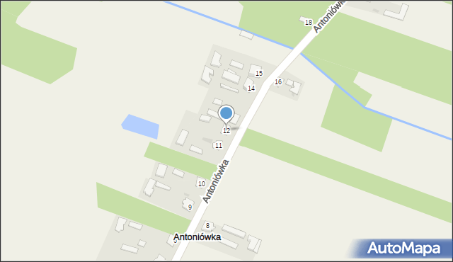 Antoniówka, Antoniówka, 12, mapa Antoniówka